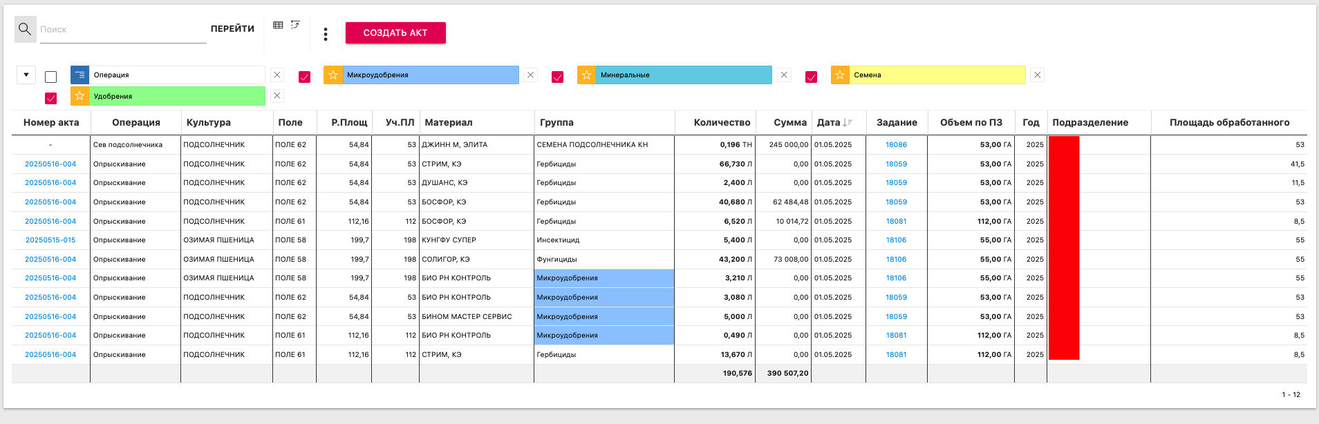 FMS Documentation > Создание Акта списания материала > image-2025-5-16_15-35-42.png
